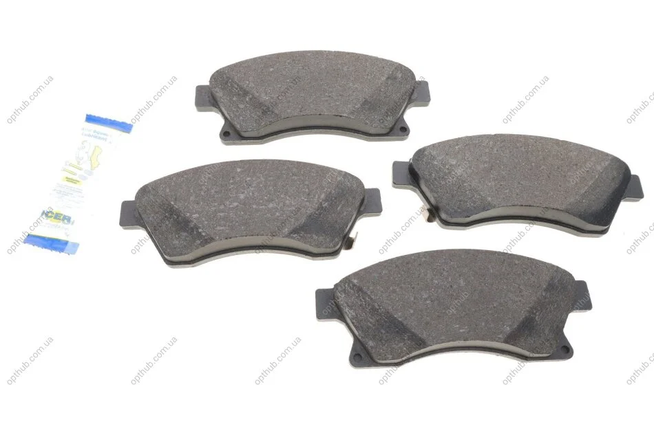 Колодки гальмівні (передні) Nissan Rogue 10-13/Chevrolet Aveo 11-/Cruze/Opel Astra J 09- UA63 ICER 181942 (фото 1)