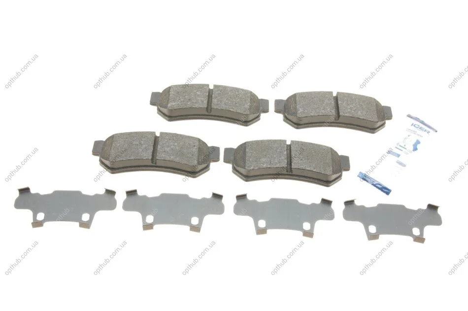 Колодки гальмівні (задні) Chevrolet Lacetti 05-/Nubira 05-11/Daewoo Lacetti/Suzuki USA Reno 04- UA63 ICER 182058 (фото 1)