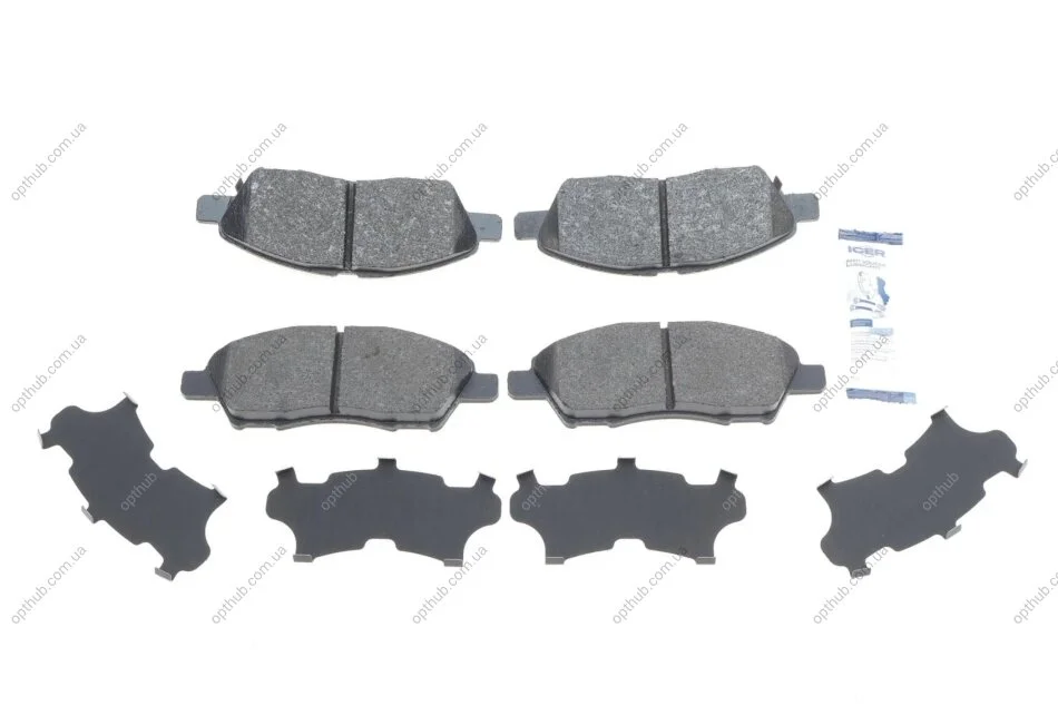Колодки гальмівні (передні) Nissan Almera/Micra/Note/Sunny 10-/Tilda 07-12 UA63 ICER 182073 (фото 1)