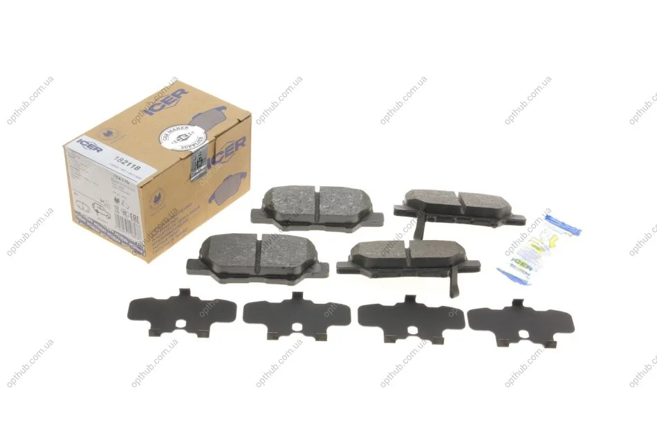 Колодки гальмивни (задни) Citroen C4 Aircross/Mazda 6/Mitsubishi Outlander III/Peugeot 4008 12- UA63 ICER 182118 (фото 1)