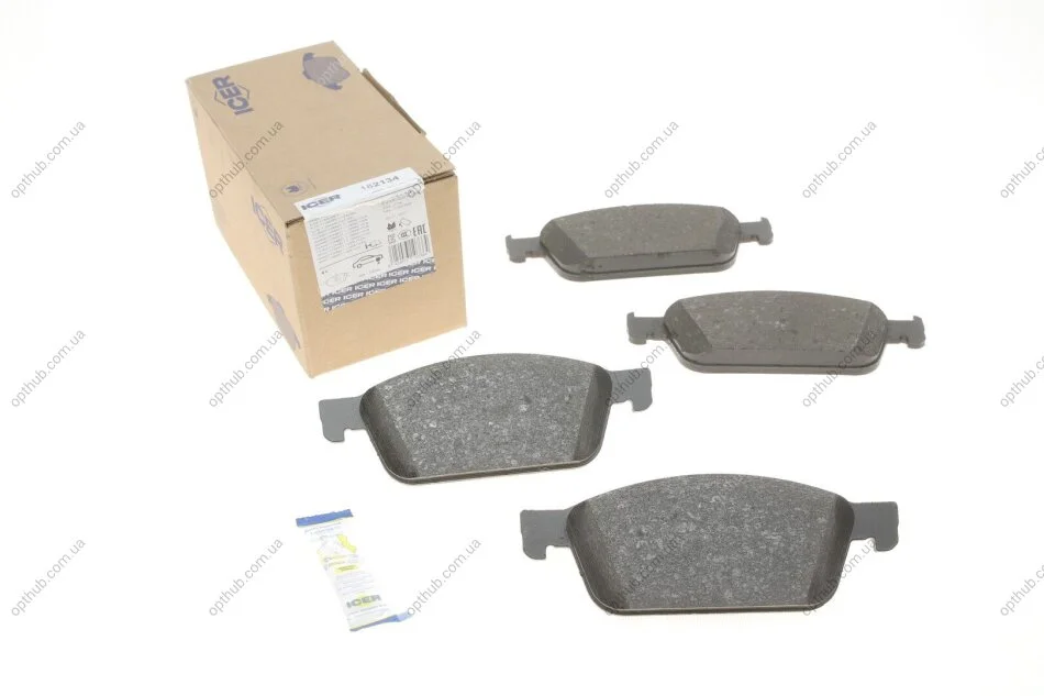 Колодки гальмівні (передні) Ford Transit Connect II/Tourneo Connect 13-/Focus III 10-/Kuga II 12- UA63 ICER 182134 (фото 1)