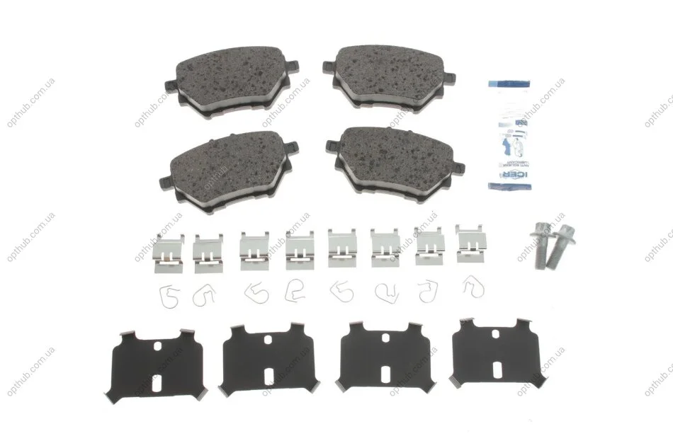 Колодки гальмівні (задні) Citroen C4/Berlingo/Peugeot 308/508/3008/Partner/Opel Combo 13- (opt-om) ICER 182162 (фото 1)