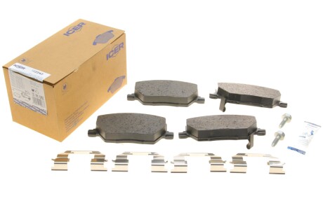 Колодки гальмівні (передні) Fiat 500X/Jeep Renegade 14-/Compass 16- UA63 ICER 182243