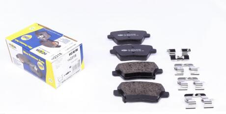 Комплект гальмівних колодок.).) ICER 182318