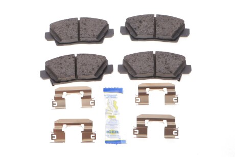 Колодки гальмівні (передні) Hyundai Kona 19-/Kia Picanto 17- (opt-om) ICER 182375