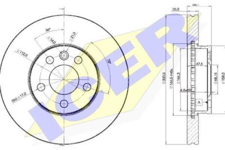 Диск гальмівний ICER 78BD1531-2