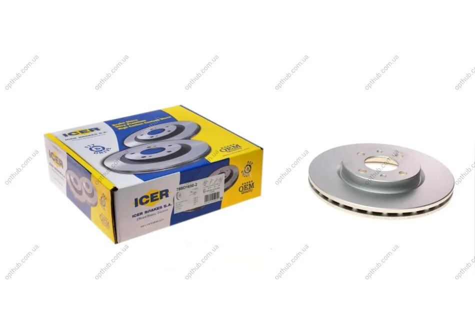 Диск гальмівний ICER 78BD1650-2 (фото 1)