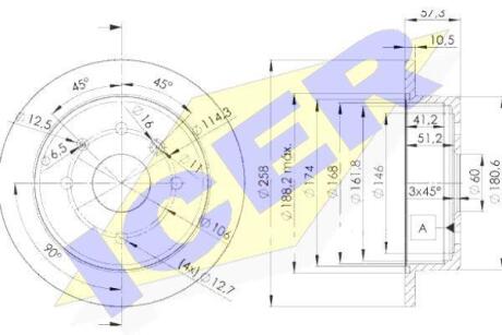 Диск гальмівний ICER 78BD6028-2