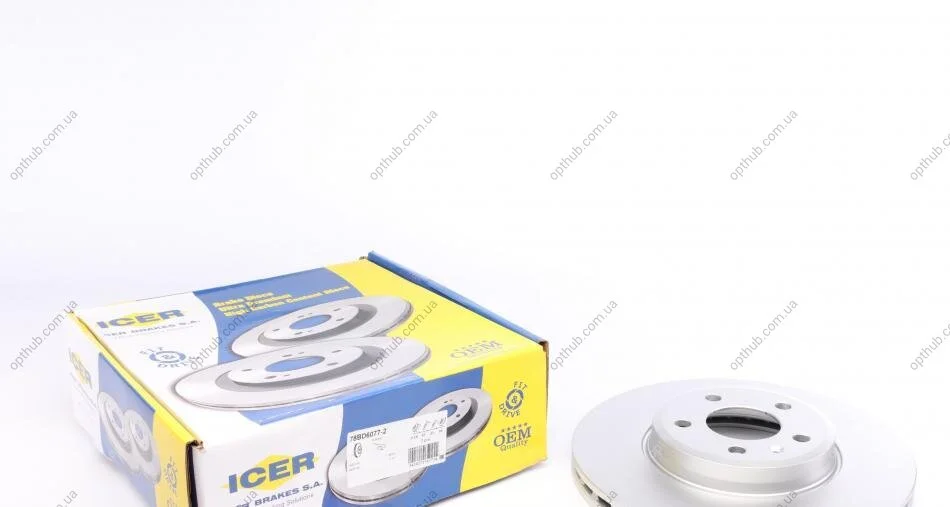 Диск гальмівний ICER 78BD6077-2 (фото 1)