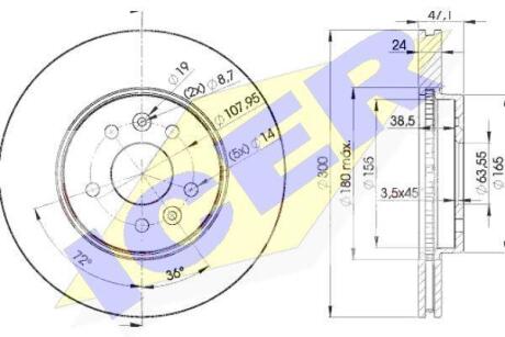 Диск тормозной ICER 78BD6767-2