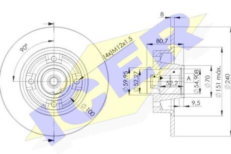 Диск гальмівний ICER 78BD7823-1