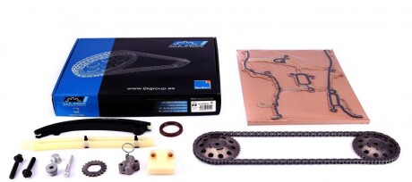 Комплект ланцюга ГРМ Opel Astra J/Corsa D 1.2-1.4 09- (ланцюг, шестерня, прокладка) UA63 IJS GROUP 40-1056VFK