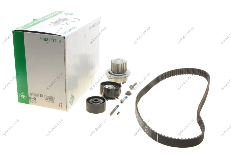 Водяний насос + комплект ременя ГРМ CITROEN C4 I (LC) 1.6 16V 11/04 - 12/13 (Вир-во) INA 530 0379 30 (фото 1)