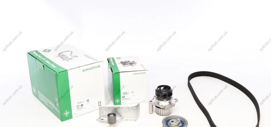 Водяной насос + комплект ремня ГРМ SKODA SUPERB I (3U4) 1.8 T 12/01 - 03/08 (Пр-во) INA 530 0546 30 (фото 1)