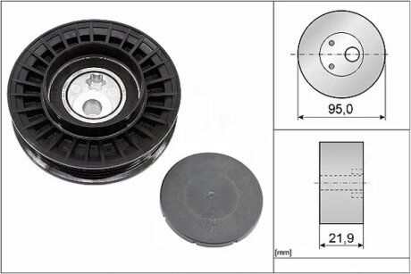Натяжний ролик, поліклиновий ремінь INA 531 0963 10