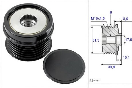 Шків генератора INA 535 0252 10