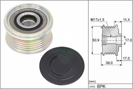 Шків генератора INA 535 0358 10