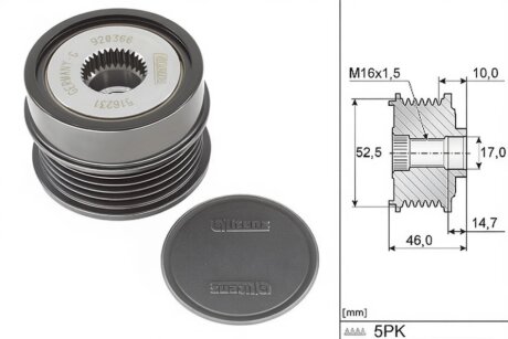 Шків генератора INA 535 0372 10