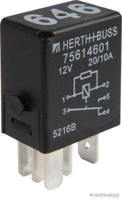 Реле 10A, 20A 12V Audi, SEAT, Skoda, VW (вир-во Elparts) JAKOPARTS 75614601 (фото 1)