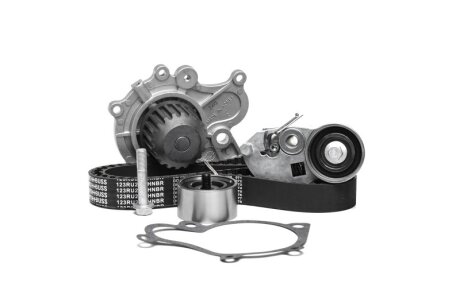 Роликовий модуль натягувача ременя (ролик, ремінь, помпа) JAKOPARTS J1100303