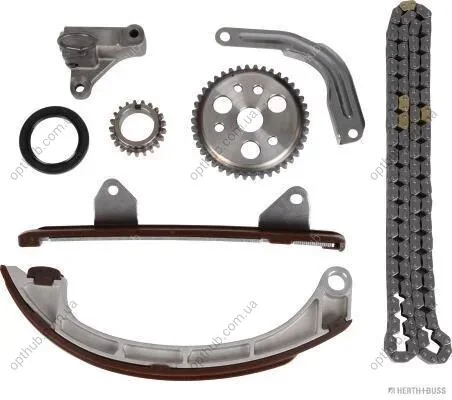 Комплект приводной цепи DAIHATSU COPEN (L880_, L881_), EXTOL АВТОБУС (S22_, S23_), MATERIA (M4_), JAKOPARTS J1196001 (фото 1)