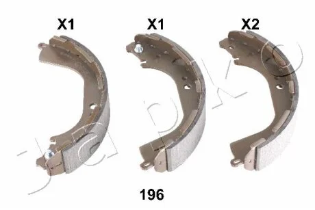 Колодки гальмівні задні барабанні Nissan Navara D22 (98-) JAPKO 55196