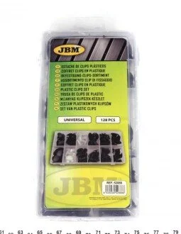 Набир клипс пластикових универсальних (128шт) (opt-om) JBM 52888