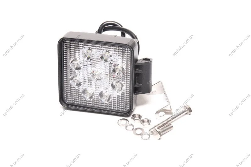 Фара LED квадратна 27W, 9 ламп, 110*164мм, вузький промінь 12/24V 6000K (LITLEDA,) JUBANA 453701039/453701037 (фото 1)