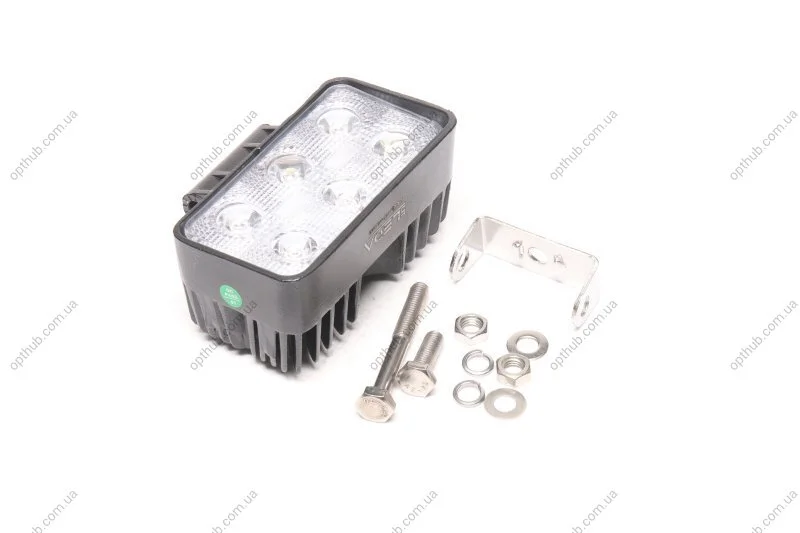 Фара LED прямоуг. 18W, 6 ламп, 110*114,5мм, 1200Lm узкий луч 12/24V 6000K (LITLEDA,) JUBANA 453701045 (фото 1)