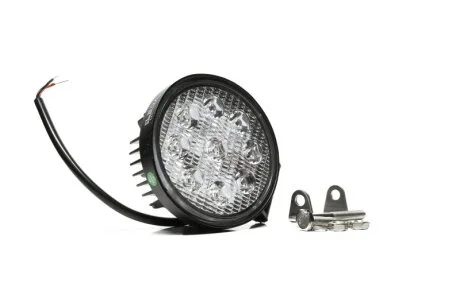 Фара LED круглая 27W, 9 ламп, 110*128мм, 1800Lm узкий луч 12/24V 6000K (LITLEDA,) JUBANA 453701074