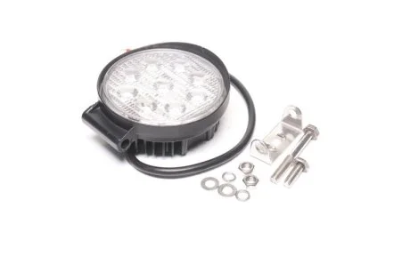 Фара LED круглая 27W, 9 ламп, 110*128мм, 1800Lm широкий луч 12/24V 6000K (LITLEDA,) JUBANA 453701075