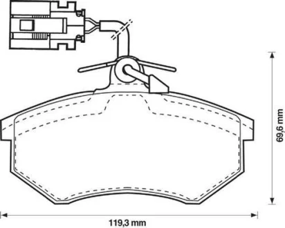 Колодки тормозные дисковые передние SEAT CORDOBA 96-,IBIZA 99-,TOLEDO 94-,AUDI A4 96-;VW GOLF 92-98,PASSA Jurid 571856J