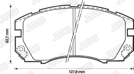Колодки гальмівні дискові SUBARU IMPREZA 2.0T -00 F SUM -ua Jurid 572377J