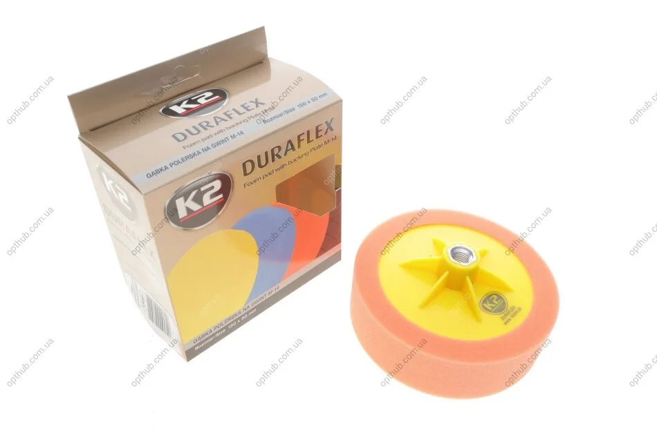 Губка автомобильна для нанесення воску и полировки Duraflex Foam Pad (150x50cm) (opt-om) K2 L642 (фото 1)