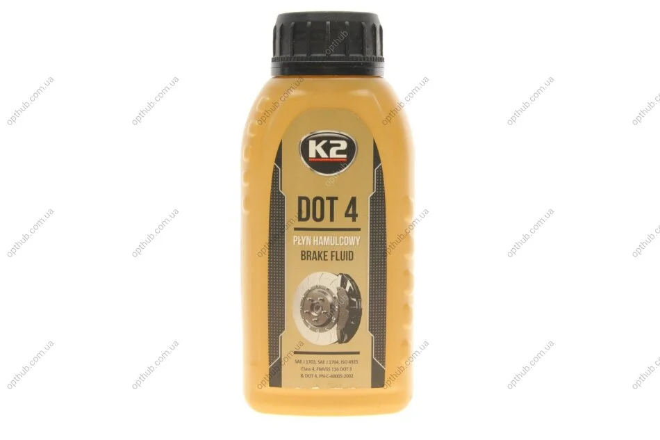 Рідина гальмівна DOT 4 Brake Fluid (250ml) (opt-om) K2 T124 (фото 1)