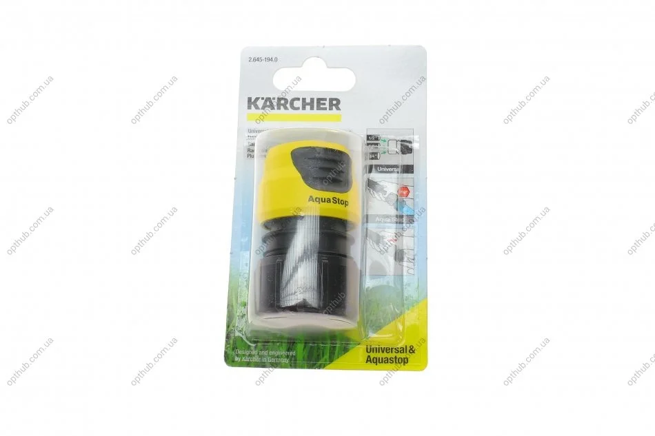 Коннектор универсальный для шлангов Plus 1/2""-5/8""-3/4"" (с аквастопом)) (opt-om) KAERCHER 2.645-194.0 (фото 1)