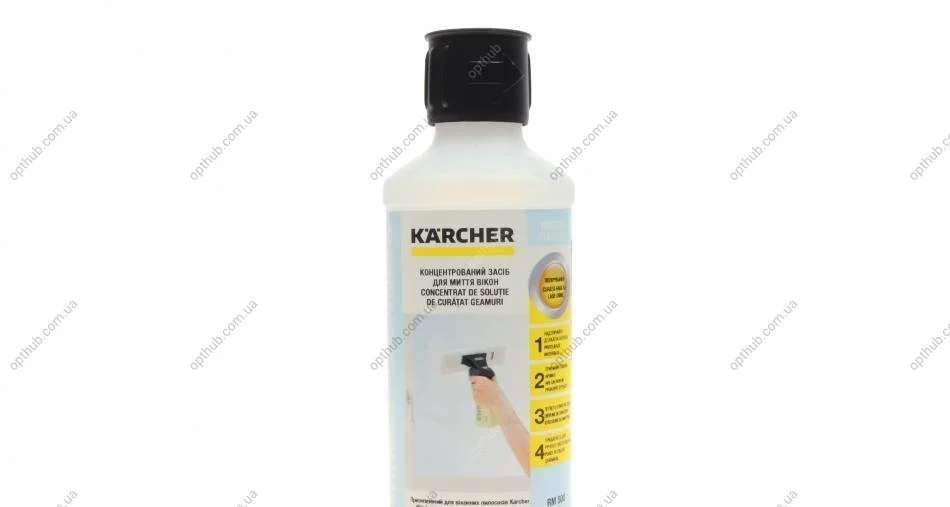 Средство для чистки стекла концентрат RM 500 (0.5L) (KV 4/WV 1/WV 2/WV 5/WV 6) (opt-om) KAERCHER 6.295-772.0 (фото 1)