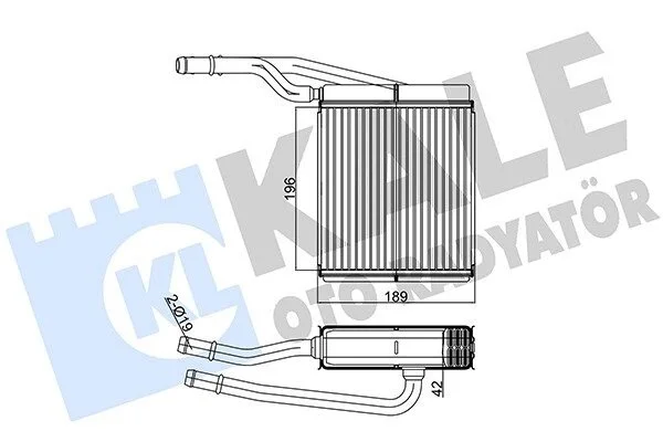 Радіатор обігрівача Ford Focus, Transit Connect KALE OTO RADYATOR Kale 177400 (фото 1)