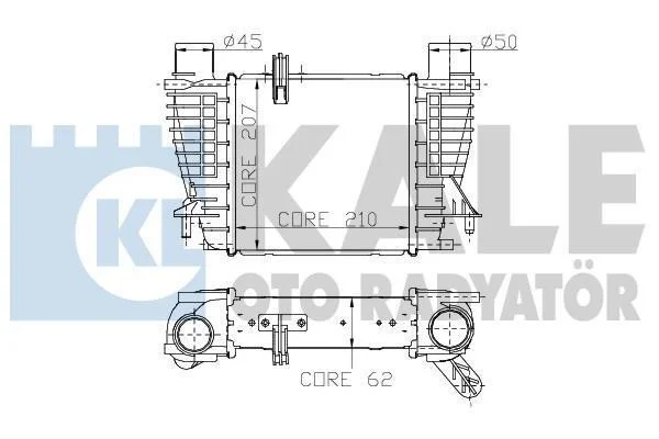 Інтеркулер Renault Clio, Modus (02-) 1.2 16V, 1.5 Dci KALE OTO RADYATOR Kale 243400 (фото 1)