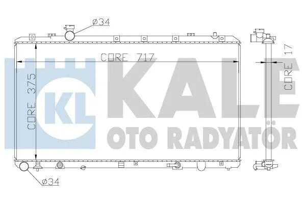 Радиатор охлаждения Fiat Sedici, Suzuki Sx4 Radiator KALE OTO RADYATOR Kale 342120 (фото 1)