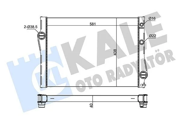Радіатор охолодження Bmw X5, X6 KALE OTO RADYATOR Kale 342235 (фото 1)