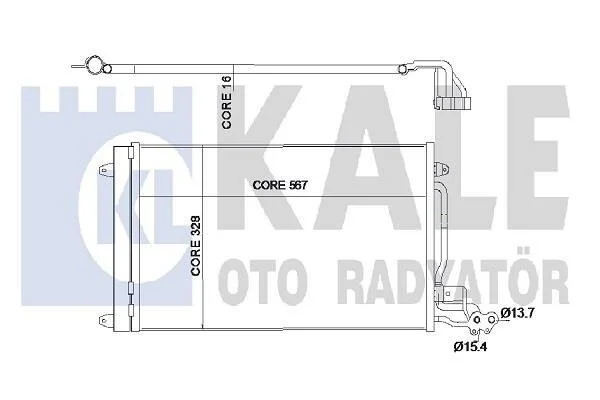 Радіатор кондиціонера Audi A1, Seat Ibiza IV / Toledo IV, Skoda Fabia II KALE OTO RADYATOR Kale 342395 (фото 1)