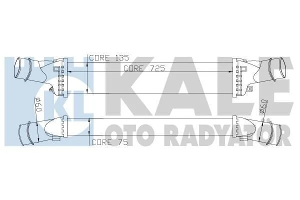 Радіатор інтеркулера KALE OTO RADYATOR Kale 342400 (фото 1)