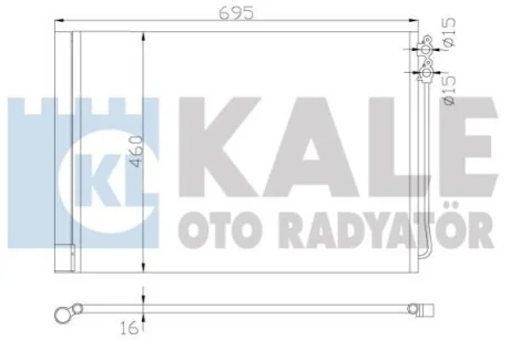 Радіатор кондиціонера Bmw 5, 6, 7 KALE OTO RADYATOR Kale 342415