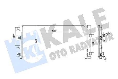 Радіатор кондиціонера Dacia Duster, Renault Duster KALE OTO RADYATOR Kale 342840