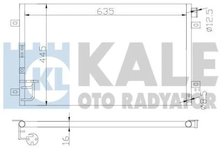 Радиатор кондиционера KIA Sorento (02-) Kale 343115