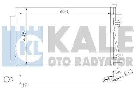 Радиатор кондиционера Chevrolet Captiva - Opel Antara, Vauxhall Antara Condenser KALE OTO RADYATOR Kale 343310