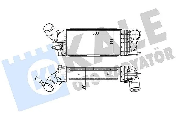 Інтеркулер Citroen C5 Iii - Peugeot 407, 407 Sw Intercooler KALE OTO RADYATOR Kale 343900 (фото 1)