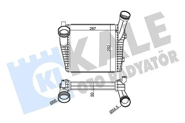 Інтеркулер VW Touareg, Porsche Cayenne KALE OTO RADYATOR Kale 344745 (фото 1)