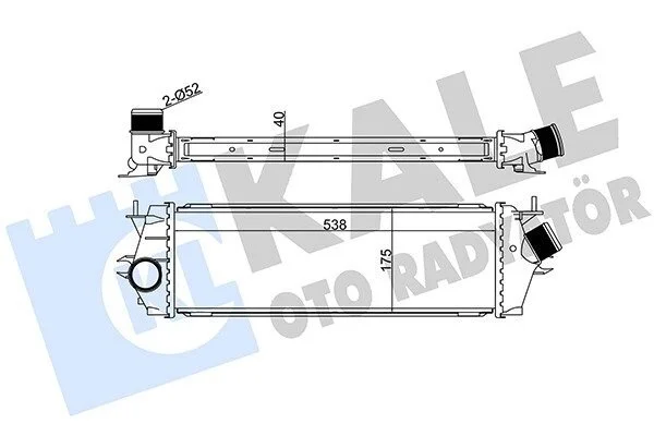 Інтеркулер Nissan Primastar, Opel VIVaro A, Renault Trafic II KALE OTO RADYATOR Kale 345030 (фото 1)